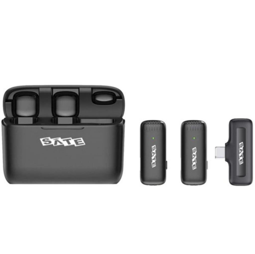 Foto do Produto Microfone Satellite Lapela A-MK241 Usb-C S/Fio 2 Microfones