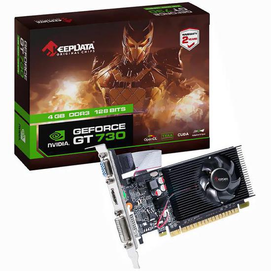 Foto do Produto Placa de Vídeo Keepdata GeForce GT730 4GB DDR3 PCI-Express