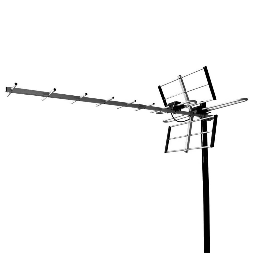 Foto do Produto Antena para TV Digital Quanta QTKANTV600 Externa / FM / VHF / UHF - Preto