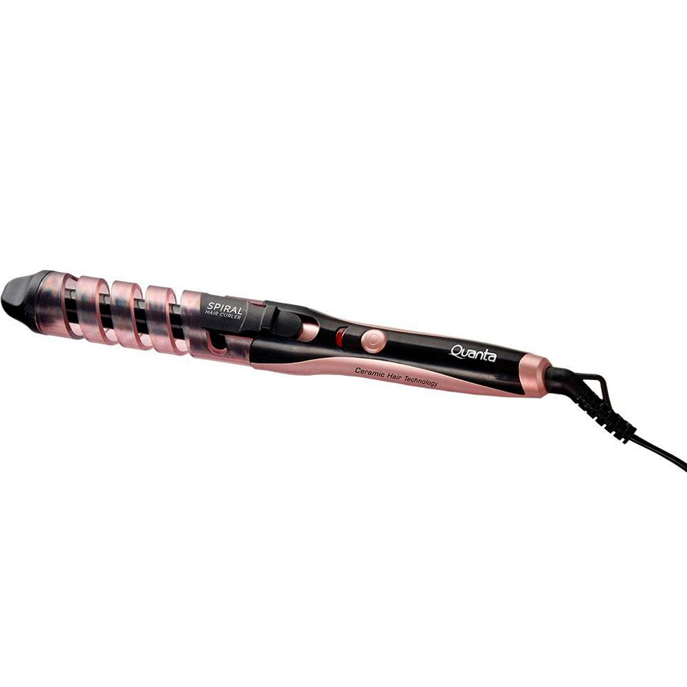 Foto do Produto Modelador de Cachos Quanta QTMC200 - 25W - 180° - BiVolt - Preto e Rosa