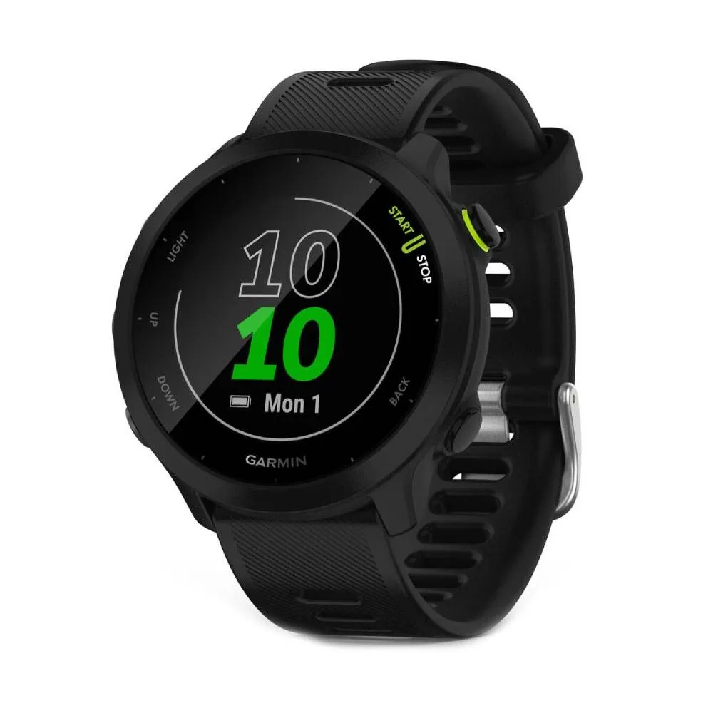 Foto do Produto GARMIN RELOJ GPS FORERUNNER 55 PLASTICO Y SILICONA 42MM 010-02562-10 BLACK