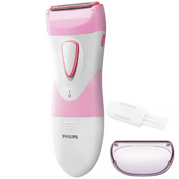 Foto do Produto Depilador Philips SatinShave Essential HP6306/00 a Pilha - Branco/Rosa