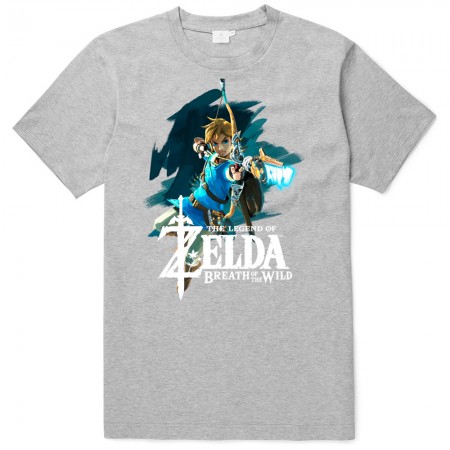 Foto do Produto CAMISETA BWD-2368 ZELDA BREATH OF THE WILD GRAY **LARGE**