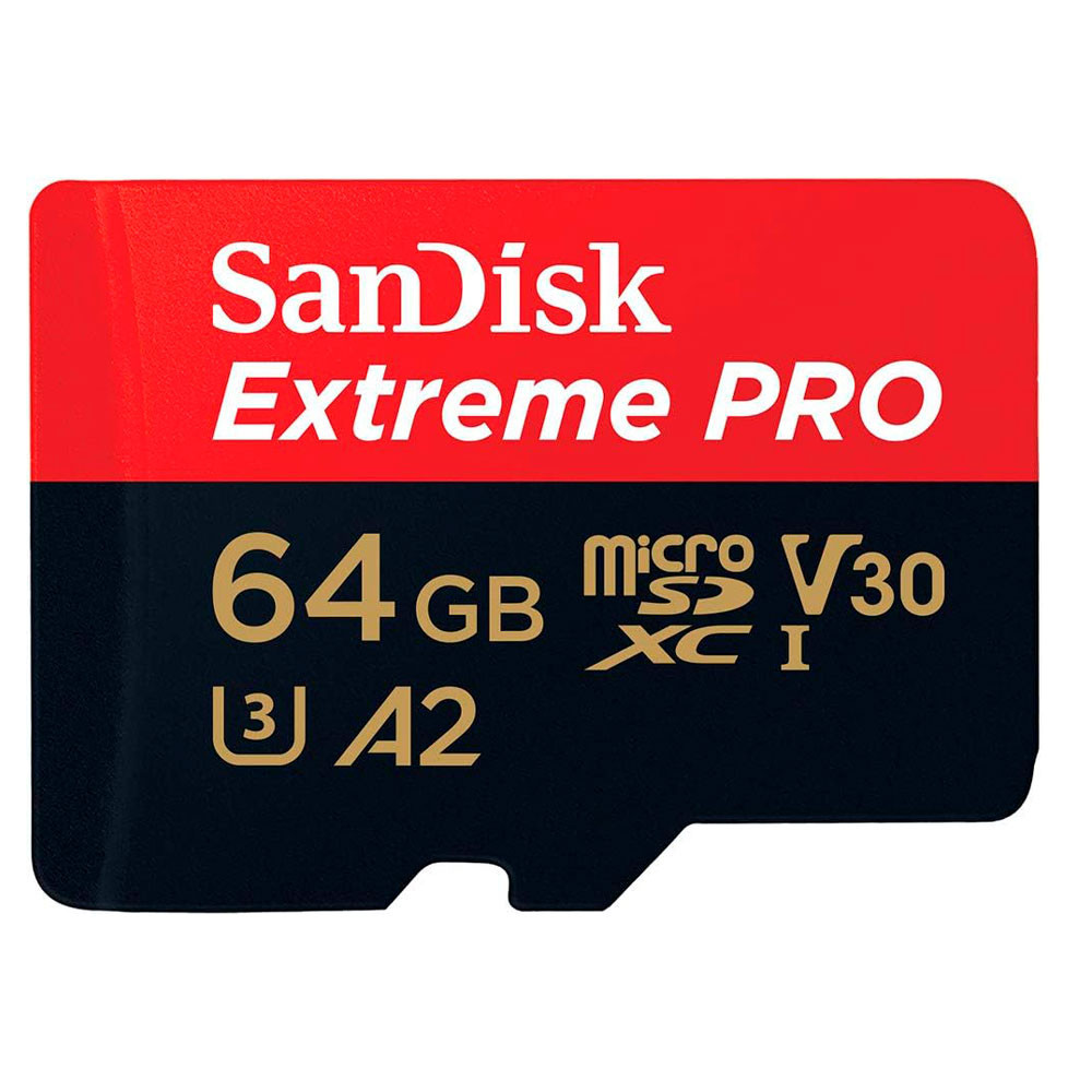 Foto do Produto Cartão de Memória SanDisk Micro SDXC Extreme Pro 64GB 200 MB/s- SDSQXCU-064G-GN6MA