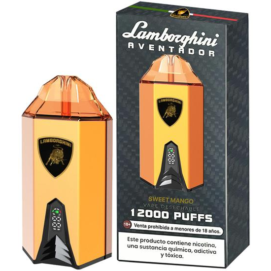 Foto do Produto Vaper Descartável Lamborghini Aventador Sweet Mango 12000 Puffs