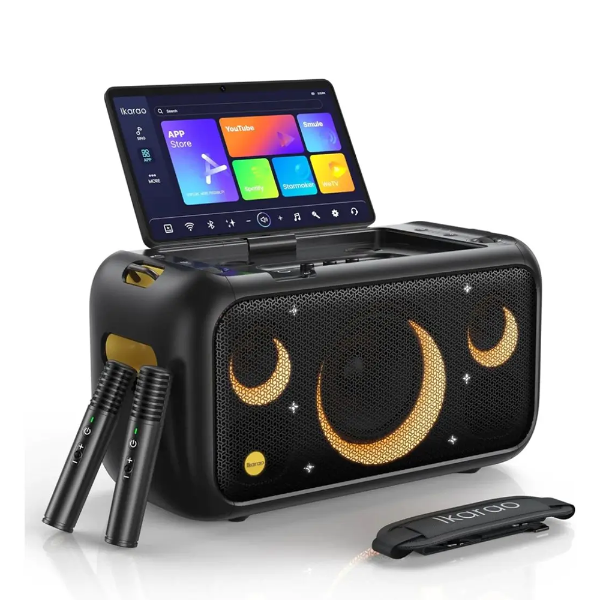 Foto do Produto Speaker Joog By Ikarao Break X1 / 13.3" / Bluetooth / WiFi / USB / AUX / HDMI / 2 Microfones / 800W - Preto