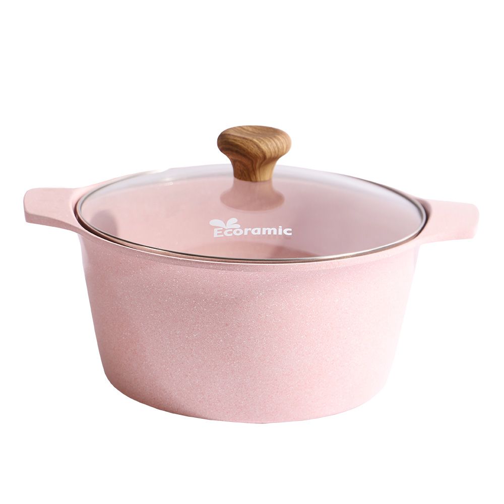 Foto do Produto ECORAMIC CACEROLA C/TAPA ROSA 22CM