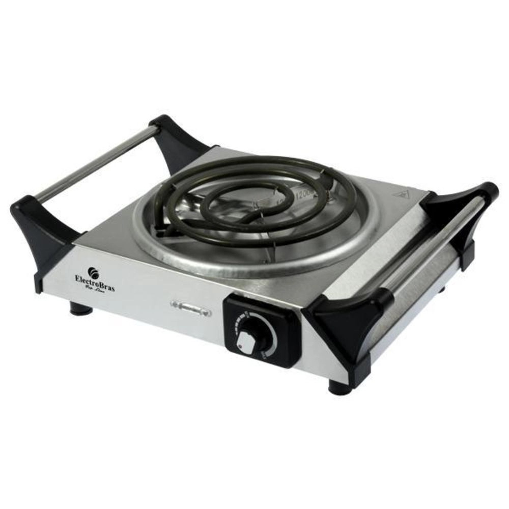 Foto do Produto Fogão Elétrico Electrobras Pratic Cook EBCE-01 - 1200W - 1 Boca - 220V - Prata