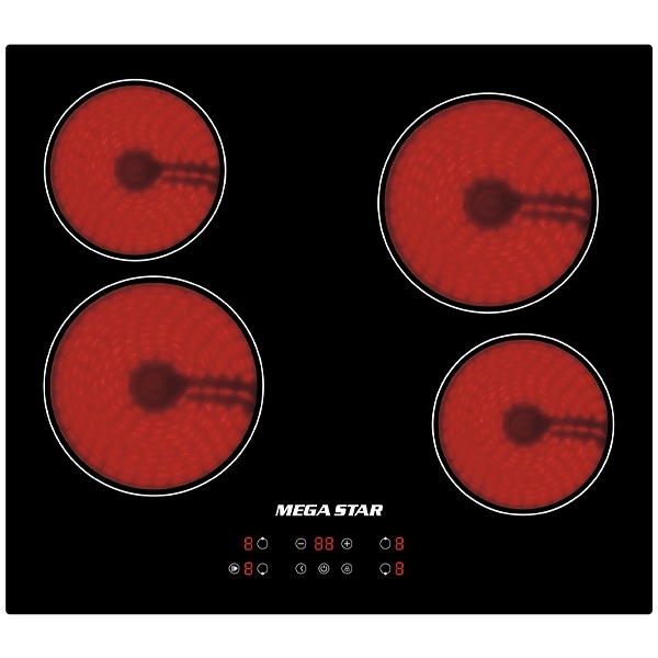 Foto do Produto Fogareiro Elétrico Infravermelho MegaStar COOKTOP3 6.000 watts 220 - 240 V ~ 50/60 Hz - Preto