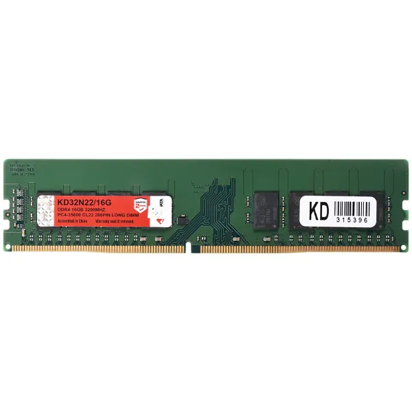 Foto do Produto Memória RAM para PC 16GB Keepdata KD32N22/16G DDR4 de 3200MHz - Verde