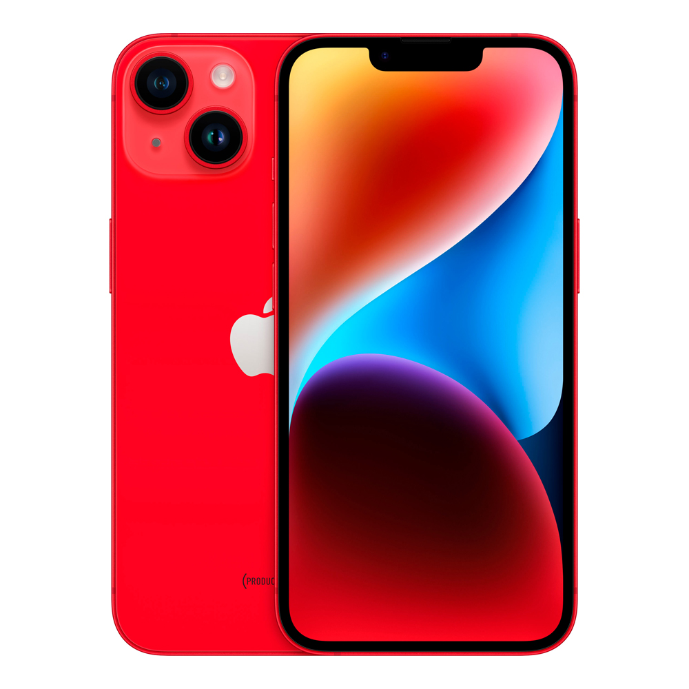 Foto do Produto Apple iPhone 14 128GB LL Tela Super Retina XDR 6.1 Dual Cam 12+12MP/12MP iOS 16 Red (ESIM) - Swap 'Grade C' (1 mês Garantia)