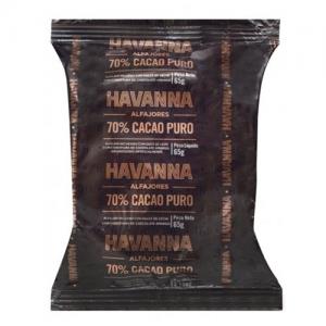 Foto do Produto Alfajor Havanna recheado com doce de leite e coberto com chocolate Cacao 70% 65G