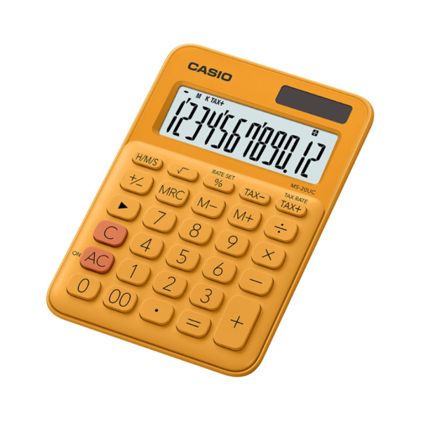 Foto do Produto Calculadora Compacta Casio MS-20UC-RG - Laranja