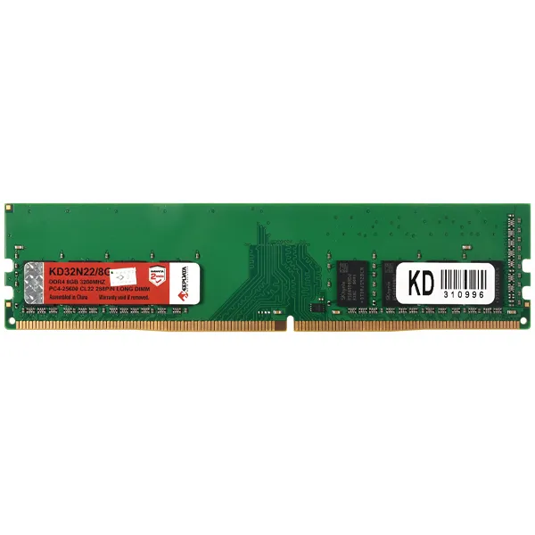 Foto do Produto Memória RAM para PC 8GB Keepdata KD32N22/8G DDR4 de 3200MHz - Verde
