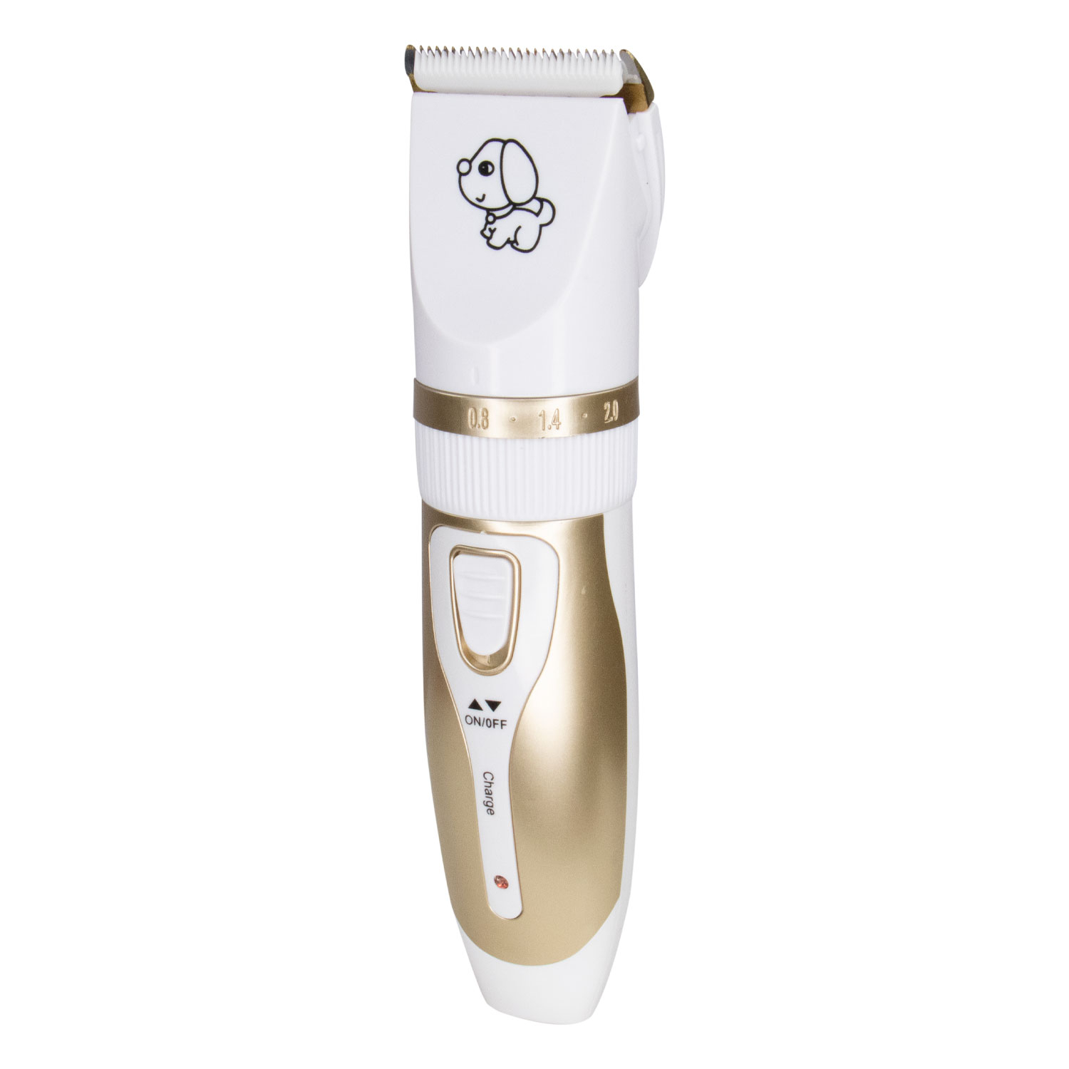 Foto do Produto Aparador de Pelo Onida ON-P2 - Para Cachorro - Recarregável - Branco e Dourado