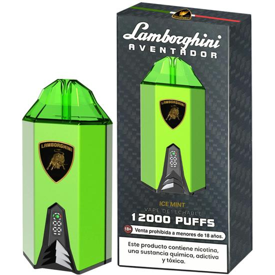 Foto do Produto Vaper Descartável Lamborghini Aventador Ice Mint 12000 Puffs