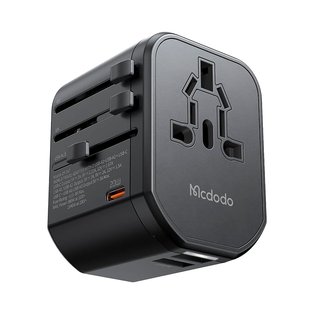 Foto do Produto ADAPTADOR UNIVERSAL MCDODO CP-3471 20W NEGRO