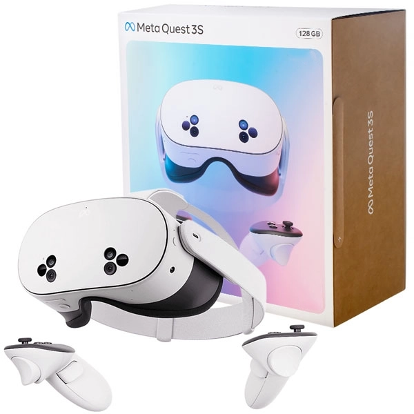 Foto do Produto Óculos de Realidade Virtual Meta Quest 3S 128GB com Wi-Fi - Branco