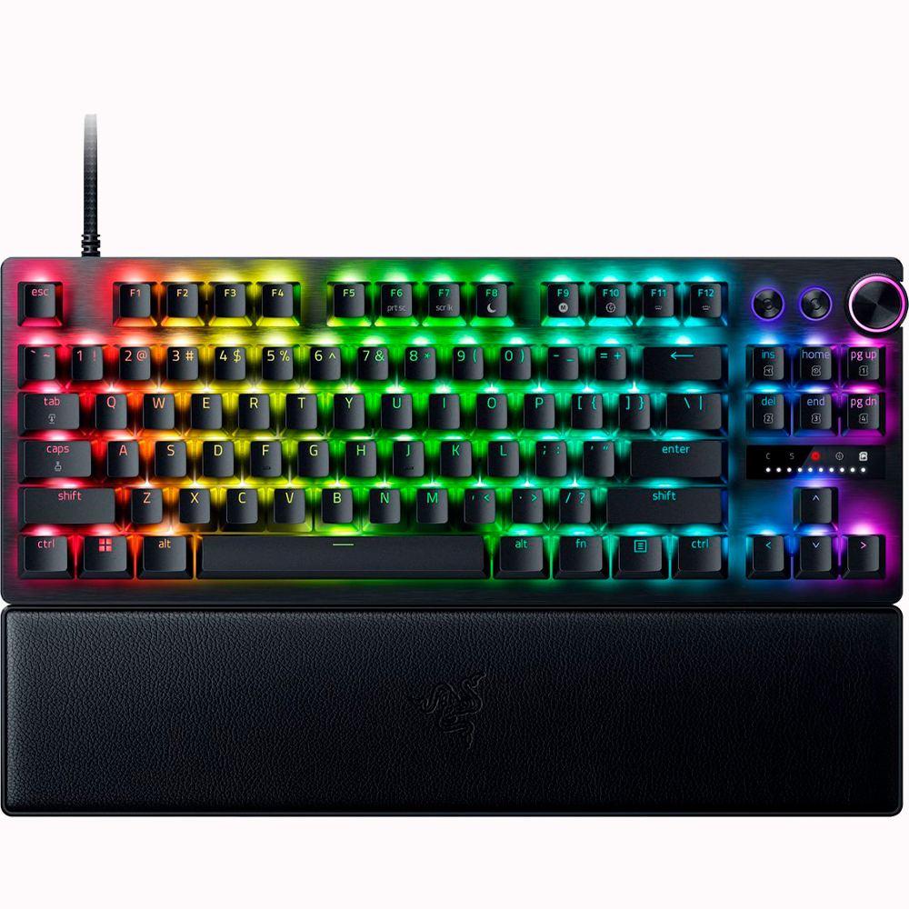 Foto do Produto Teclado Gamer Analógico Razer Huntsman V3 Pro Tenkeyless RGB USB Inglês - Preto RZ03-04980200-R3U1
