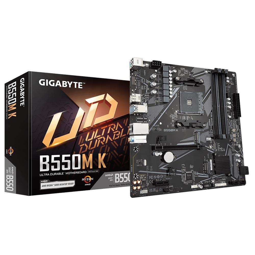 Foto do Produto Placa Mae Gigabyte B550M K Socket AM4 / DDR4