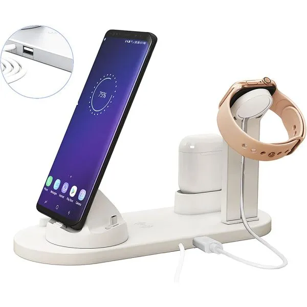 Foto do Produto SATELLITE CARGADOR WIRELESS A-R26 6 EN 1 BLANCO