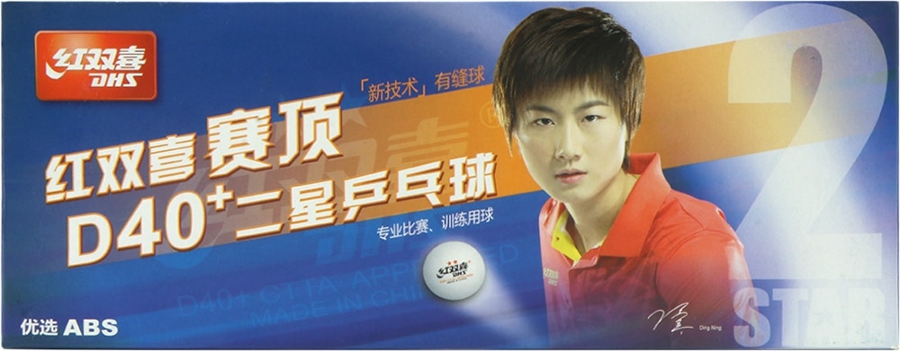 Foto do Produto Bola para Ping Pong DHS 40+ CD40B - Branco (10 Unidades)