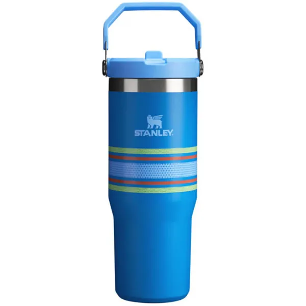 Foto do Produto Garrafa Térmico Stanley The IceFlow Flip Straw Tumbler de 887 ml - Azure Mesh