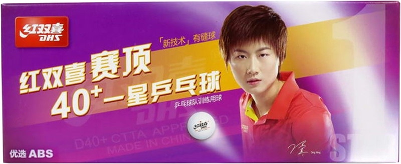 Foto do Produto Bola para Ping Pong DHS D40+ CD40C - Branca (10 Unidades)