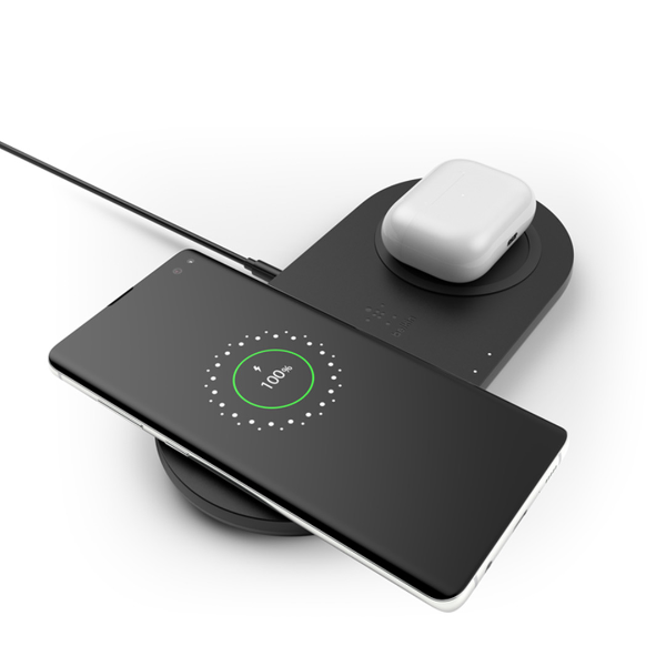 Foto do Produto Carregador Belkin Sem fio 2em1 WIZ002VFBk - Preto