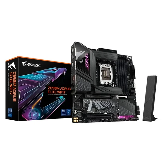 Foto do Produto Placa Mãe Gigabyte Z890M Aorus Elite Wi-Fi 7 Intel Soquete LGA 1851