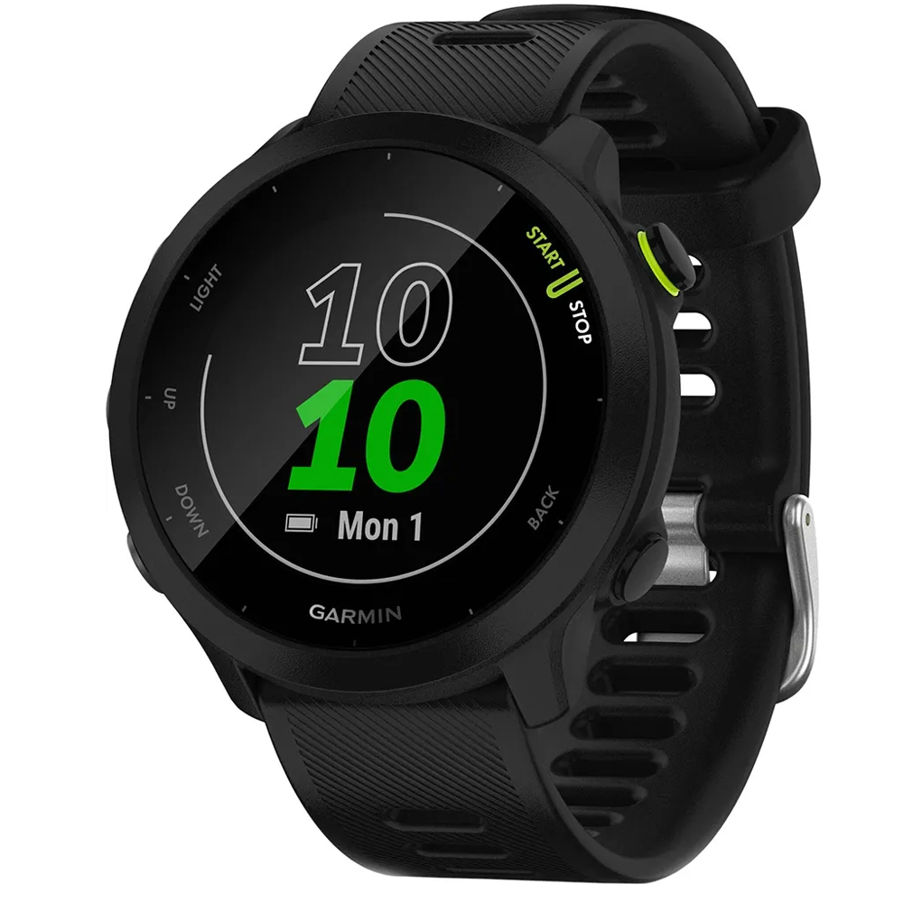 Foto do Produto Smartwatch Garmin Forerunner 55 010-02562-50 com 5 ATM / Bluetooth - Black (English Only)
