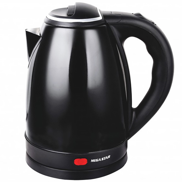 Foto do Produto Chaleira Eletrica Megastar TM9728N / 2 Litros / 1500W / Aco Inoxidavel / 220V ~ 50/60Hz - Preto