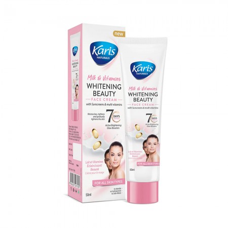 Foto do Produto Creme Facial Karis Naturals Milk Vitamins Whitening Beauty 50ml
