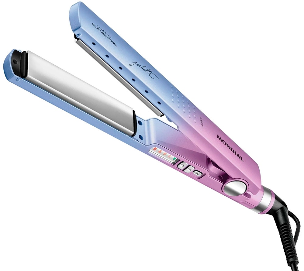 Foto do Produto Chapinha de Cabelo Mondial Qu4tro Elementos by Juliette P-JU-03 55W Bivolt 60Hz - Azul
