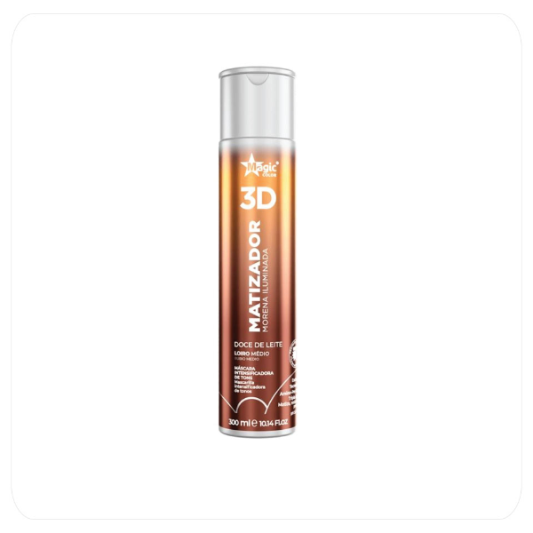 Foto do Produto MAGIC COLOR GLOSS MATIZADOR 3D MORENA ILUMINADA DOCE DE LEITE EFEITO LOIRO MEDIO DOURADO 300ML