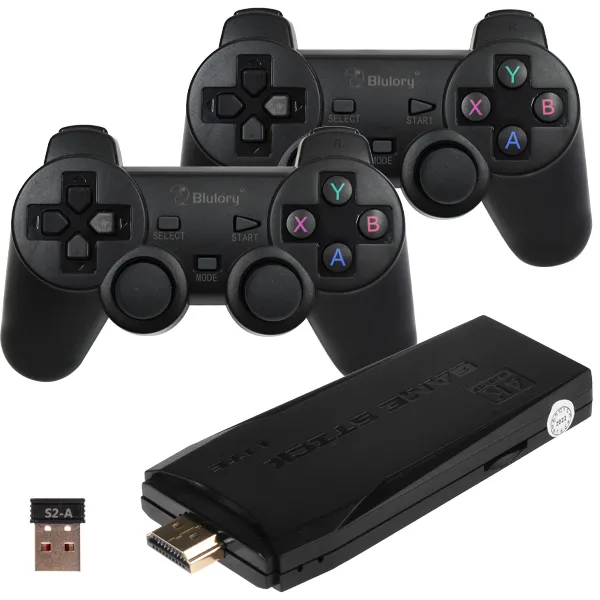 Foto do Produto Console Blulory Game Stick Lite 4K Ultra HD com 2 Controles - Preto