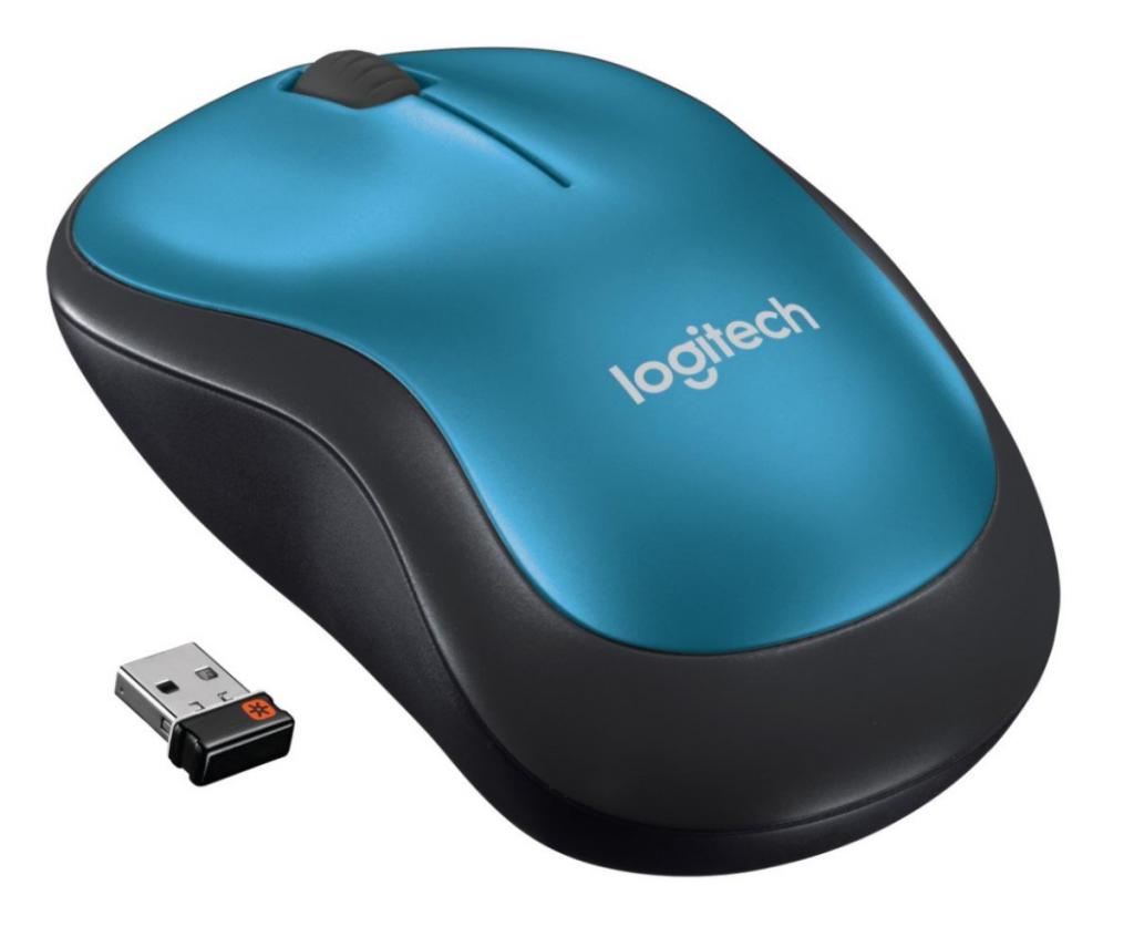 Foto do Produto Mouse Logitech M185 Wireless 910-003636 2.4GHz Preto Azul