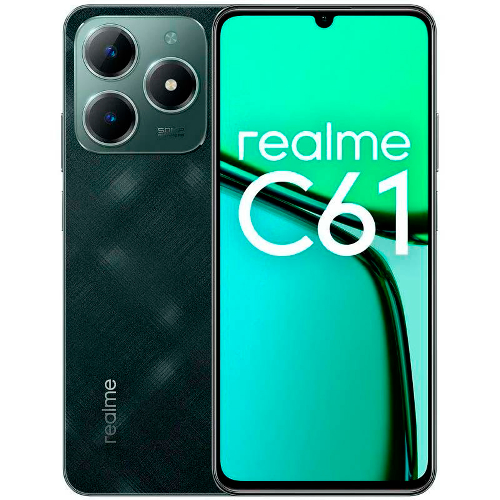 Foto do Produto Smartphone realme C61 RMX3930(BR) Dual SIM 8GB+256GB 6.78? OS 14 – Dark Green 631011003995