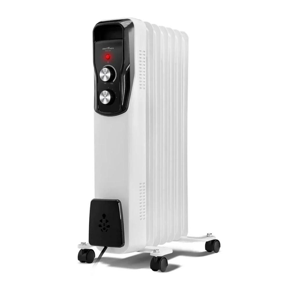 Foto do Produto Aquecedor Elétrico Britânia BAQ1720B - 1500W - À Óleo - 110V/60Hz - Branco