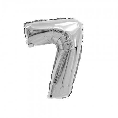 Foto do Produto Balao Numero 7 Prata 16 Polegadas