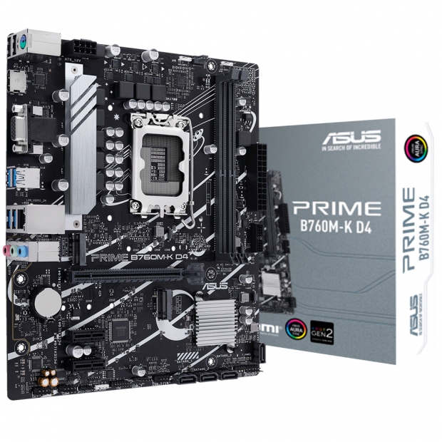 Foto do Produto Placa Mãe ASUS Prime B760M-K D4, Chipset Intel, Socket LGA 1700, DDR4, HDMI, VGA, Micro-ATX