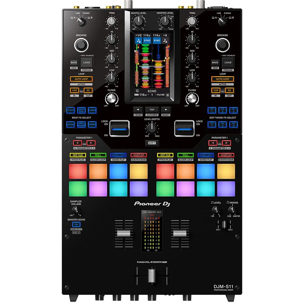 Foto do Produto PIONEER MEZCLADORA DJM-S11 DJ MIXER BLACK