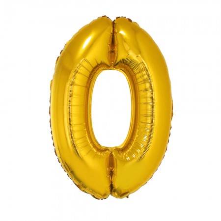 Foto do Produto Balao Numero 0 Dourado 32 Polegadas