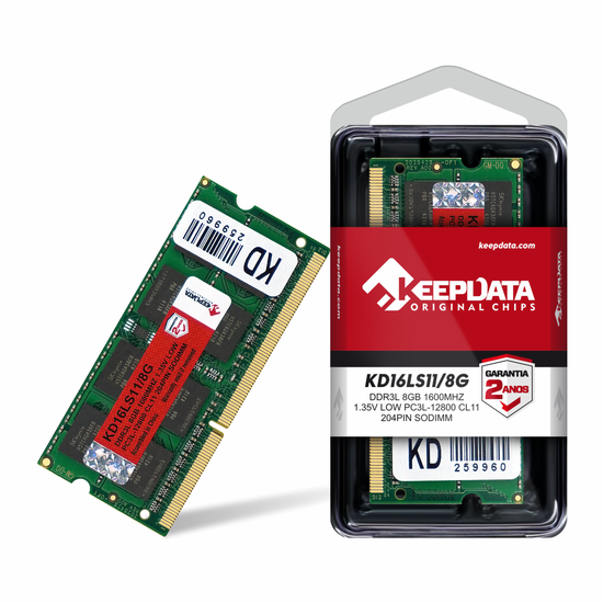 Foto do Produto Memória Keepdata DDR3L 8GB 1600MHz Notebook KD16LS11/8G