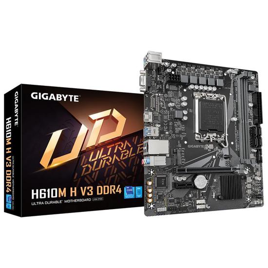 Foto do Produto Placa Mãe Gigabyte H610M H V3 DDR4 Intel Soquete LGA 1700