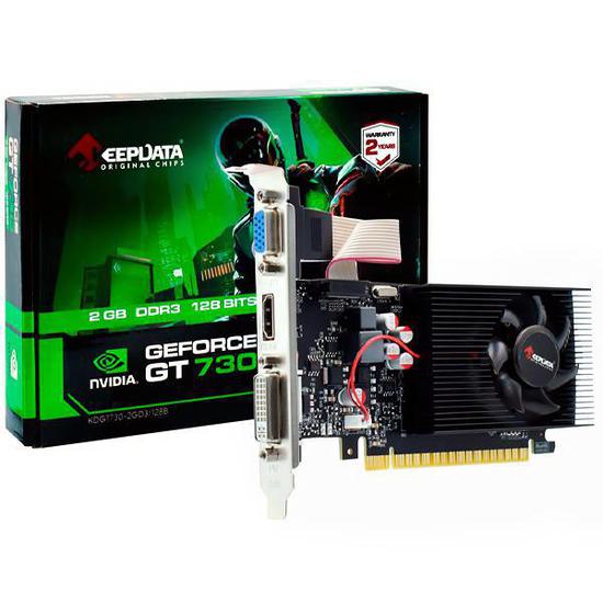 Foto do Produto Placa de Vídeo Keepdata GeForce GT730 2GB DDR3 PCI-Express