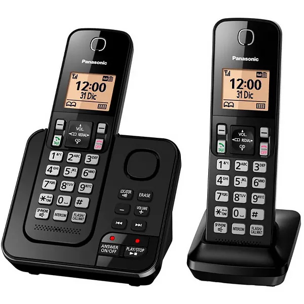 Foto do Produto Telefone Sem Fio Panasonic KX-TGC362 com Atendimento Digital - Preto
