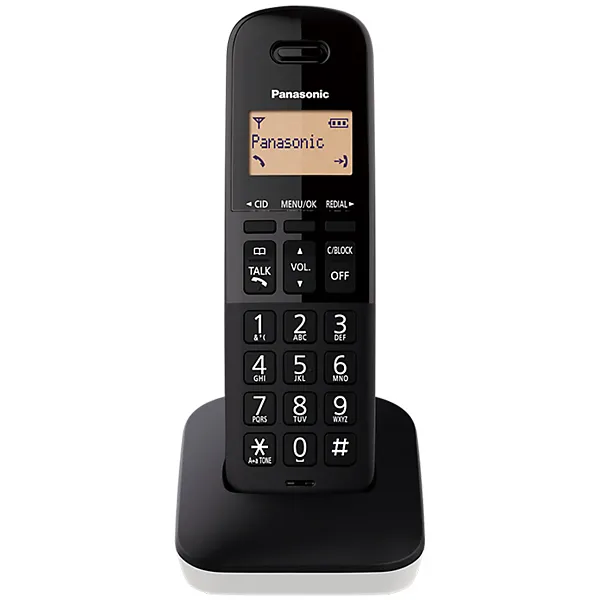 Foto do Produto Telefone Sem Fio Panasonic KX-TGB310 com Identificador de Chamadas - Branco/Preto