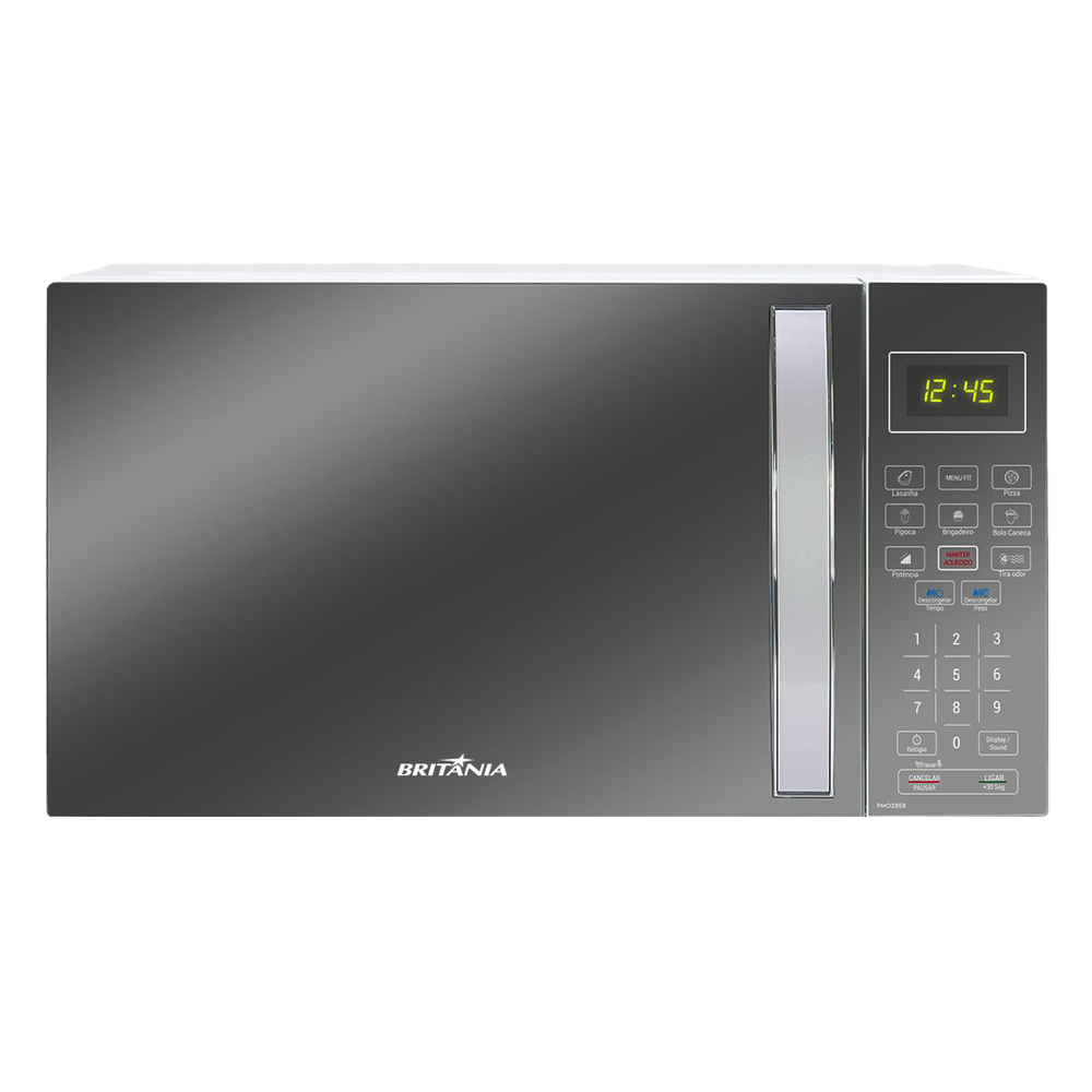 Foto do Produto Forno Microondas Britânia PMO28BB - 1400W - 28L - 220V - Cinza