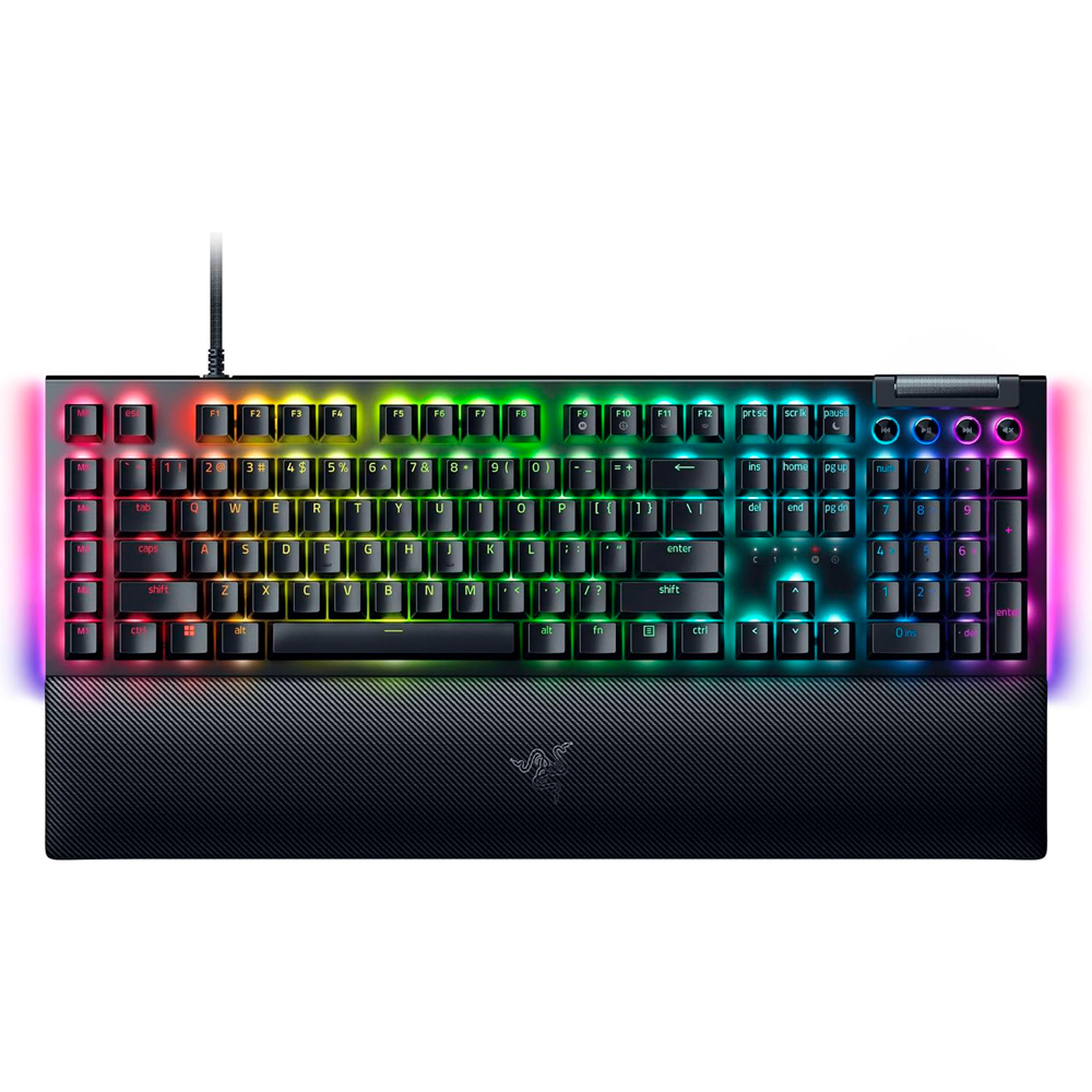 Foto do Produto Teclado Gamer Mecânico Razer BlackWidow V4 Yellow Switc RGB USB-C Inglês – Preto RZ03-04691900-R3U1